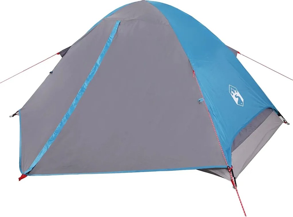 vidaXL Cort de camping cupolă pentru 2 persoane, albastru, impermeabil