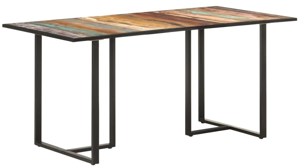 vidaXL Masă de bucătărie, 160 cm, lemn masiv reciclat