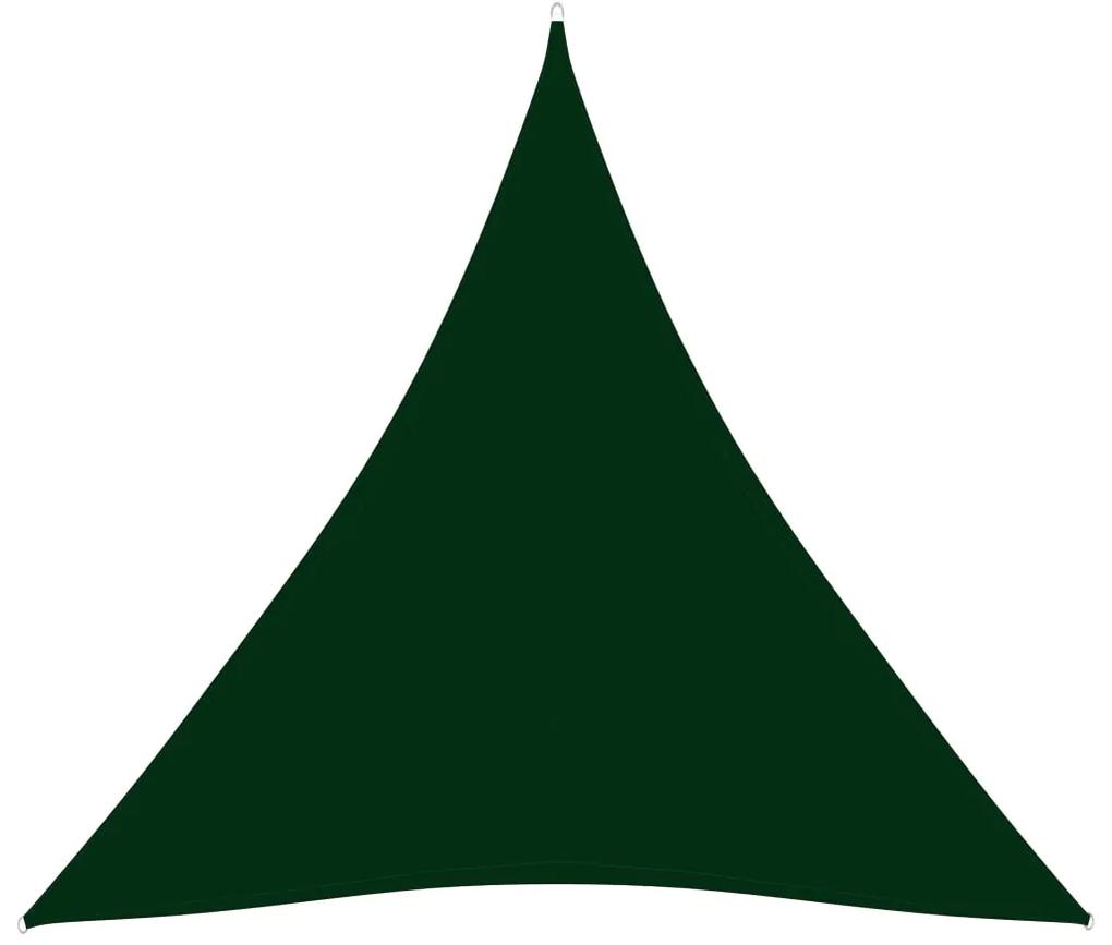 Parasolar, verde, 4,5x4,5x4,5 m, tesatura oxford, triunghiular Morkegronn, 4.5 x 4.5 x 4.5 m
