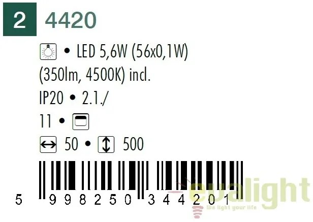 Lampa moderna / Veioza de birou cu iluminat LED, Raul 4420 RX