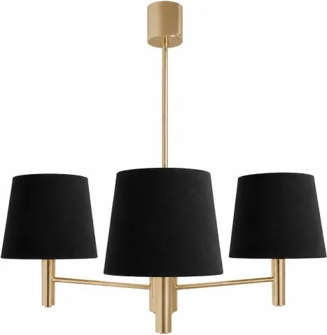 Brilagi - Lustru pe tijă MONTE 3xE27/60W/230V negru/auriu