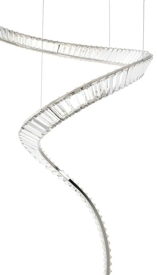 Lustra LED casa scarii design deosebit CHARMES 1A crom