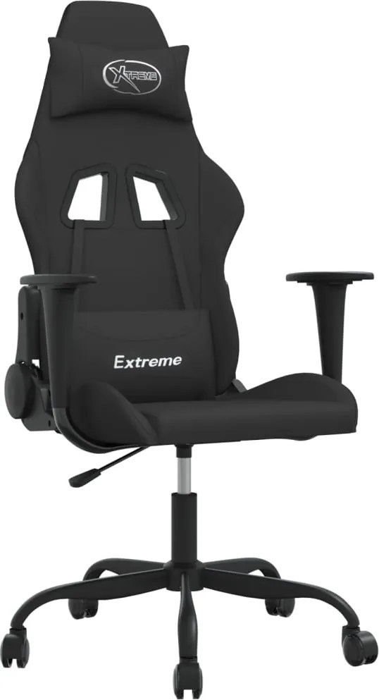 vidaXL Scaun de jocuri, negru, textil