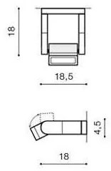 Azzardo AZ2132 - Aplică perete exterior LED FRAME LED/8W/230V IP54