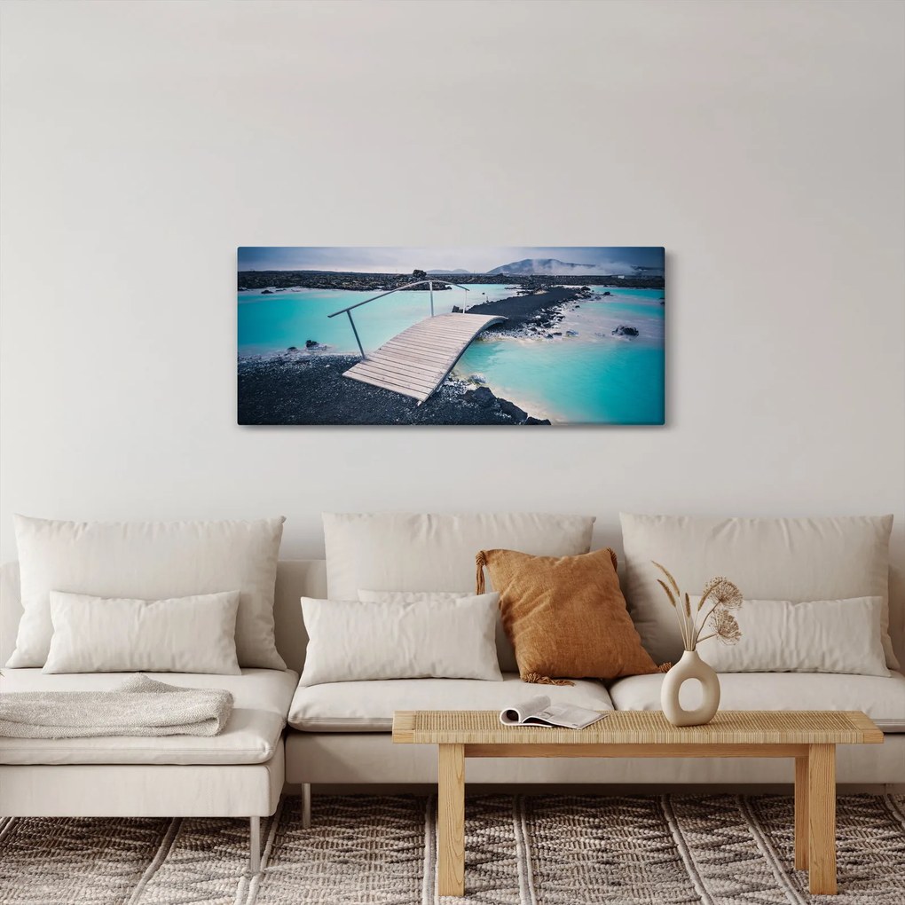 Tablou cu pod din lemn (120x50 cm)