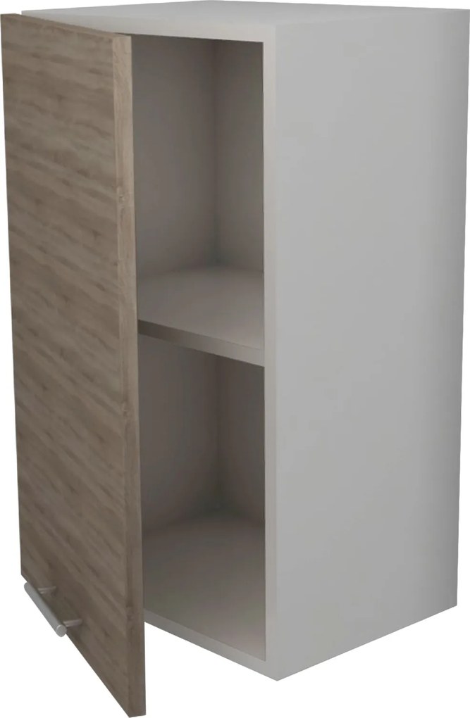 Corp Superior Lecce, 1 Usa, Stejar Sonoma Inchis/Alb, 40 x 30 x 65 cm
