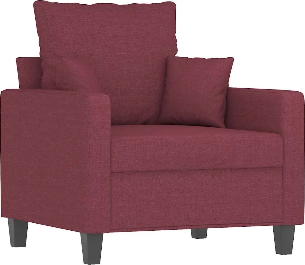vidaXL Fotoliu canapea, roșu vin, 60 cm, material textil