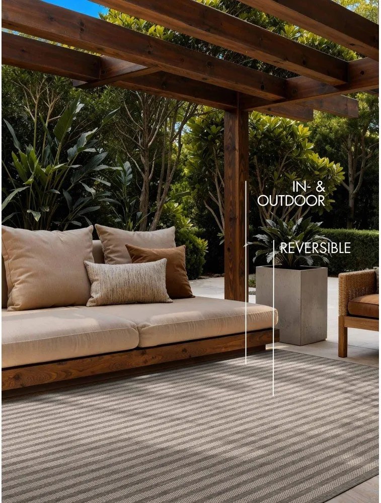 Covor pentru exterior și interior gri/crem 120x170 cm Haringey Linley – Ted Baker