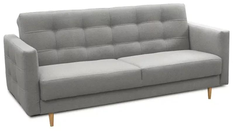 Canapea tapitat 3 locuri material textil gri AMEDIA