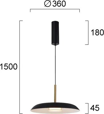 Lustru LED pe cablu NUDO LED/11W/230V 3000/4000/6000K negru