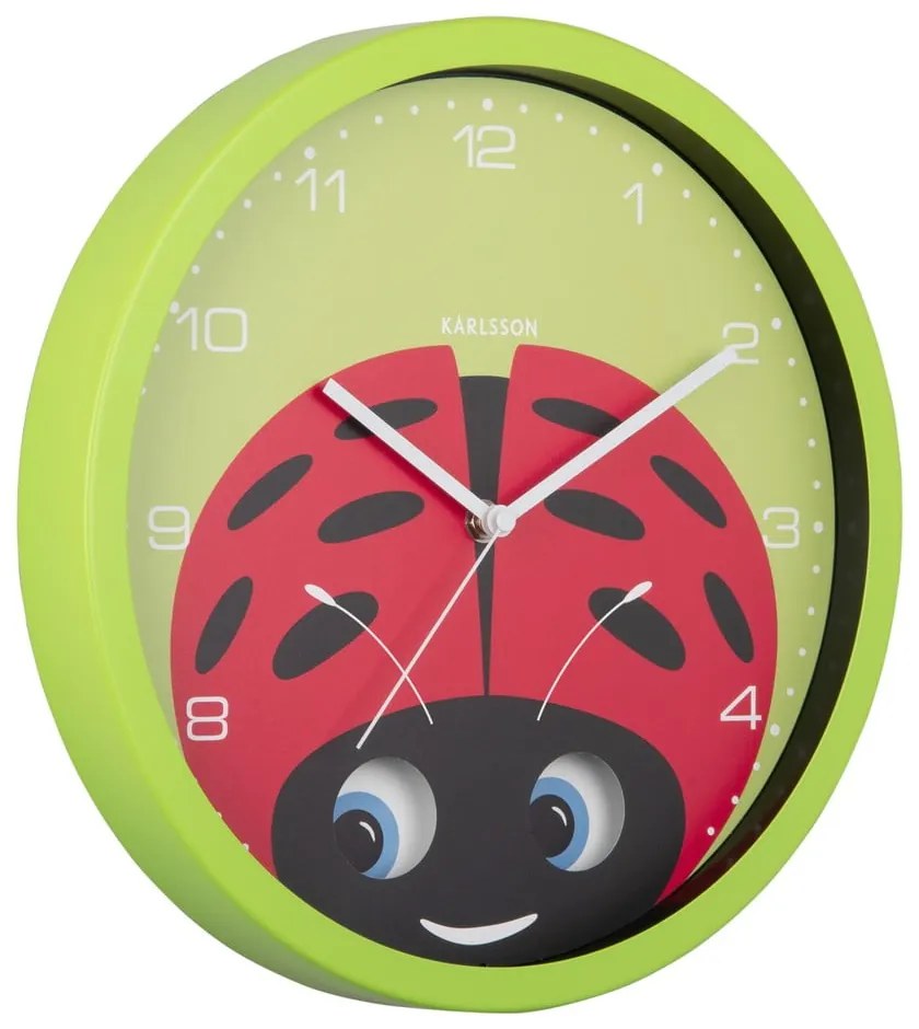 Ceas pentru copii ø 31 cm Peekaboo Ladybug – Karlsson