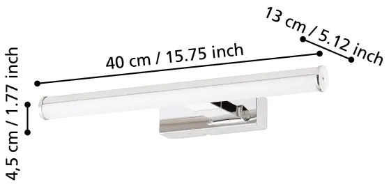 Eglo 97081 - Aplica LED VADUMI pentru oglindă de baie, 7,4 W, 230 V, IP44