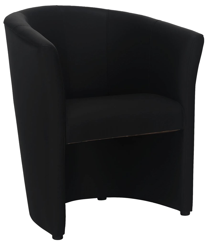 Fotoliu tapiterie piele ecologica neagra cuba 65x60x77 cm