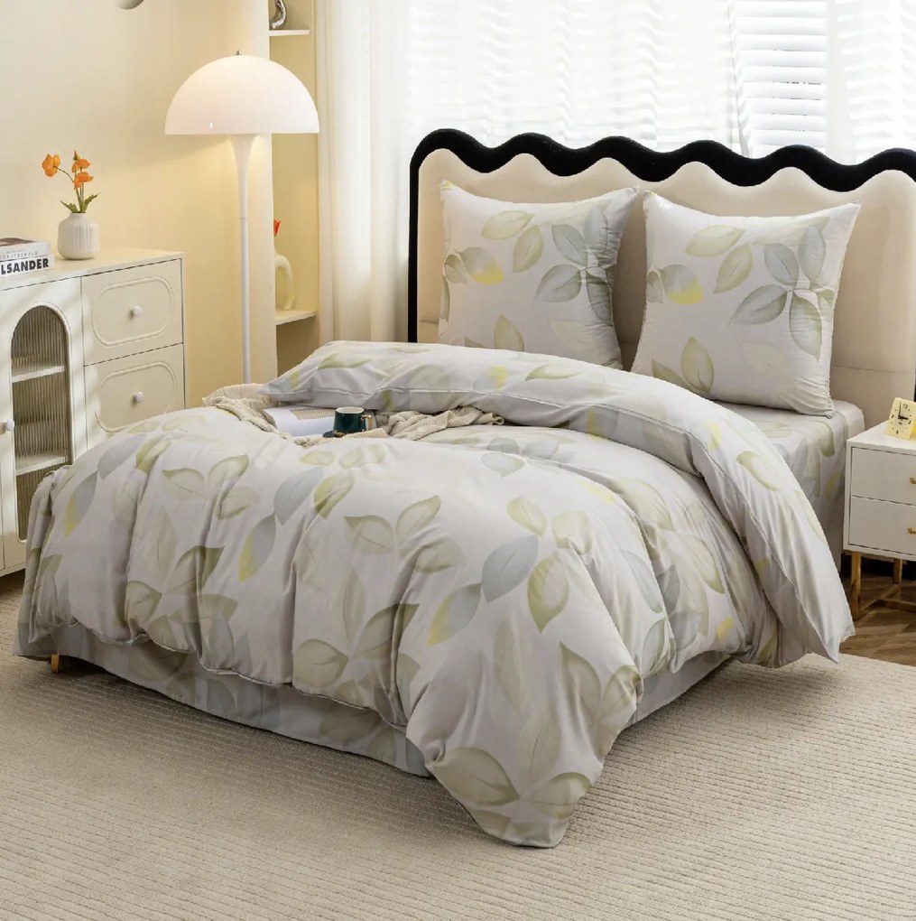 Lenjerie de pat din microfibra LIMETTA bej Dimensiune lenjerie de pat: 2 buc 70 x 80 cm | 160 x 200 cm