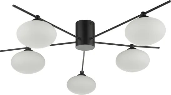 Där Lighting JAS5422 - Lustru aplicat JASPER 5xG9/25W/230V, negru