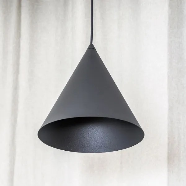 Lustră ETNA II pe cablu, 1xE27/15W/230V, Ø 25 cm, negru