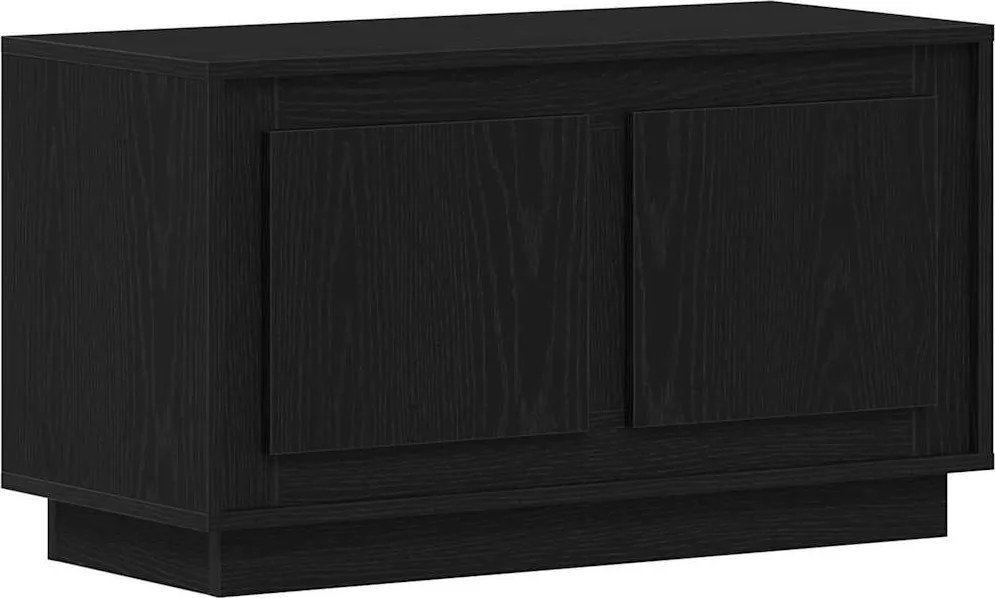 vidaXL Cabinet TV Stejar negru 80 x 35 x 45 cm Lemn compozit