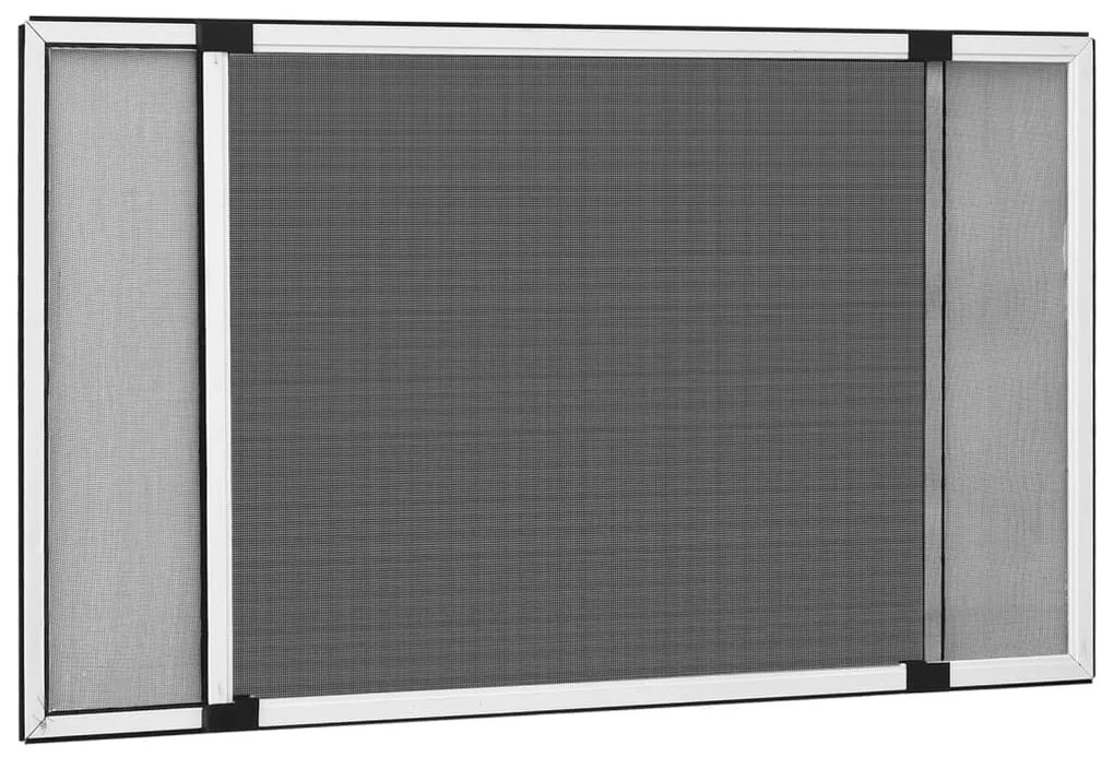 vidaXL Plasă insecte extensibilă pentru ferestre, alb, (75-143)x50 cm
