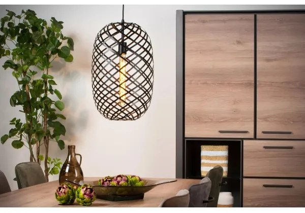 Lustră pe cablu WOLFRAM 1xE27/60W/230V neagră Lucide 21417/32/30