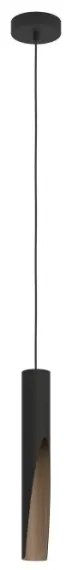 Eglo 900874 - Lampă suspendată LED BARBOTTO pe cablu 1xGU10/4,5W/230V negru/maro