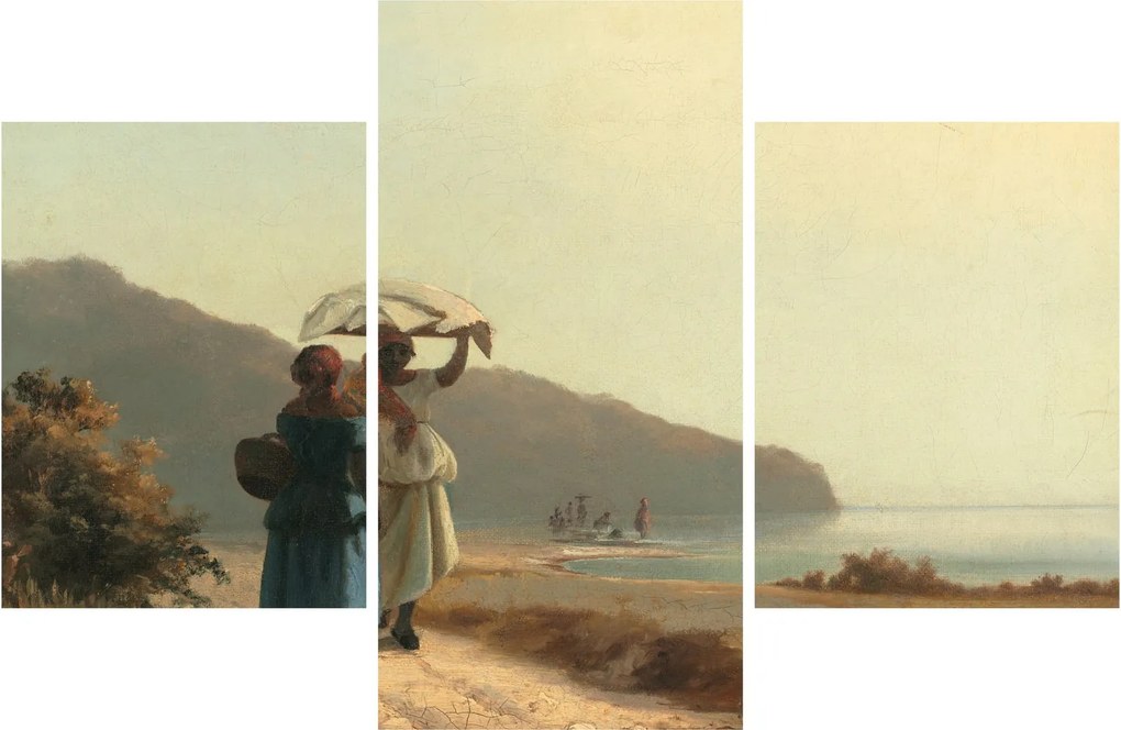 Tablou - Camille Pissarro, Two Women Chatting by the Sea, St. Thomas, reproducere (90x60 cm)