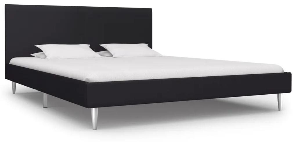 280945 vidaXL Cadru de pat, negru, 180 x 200 cm, material textil