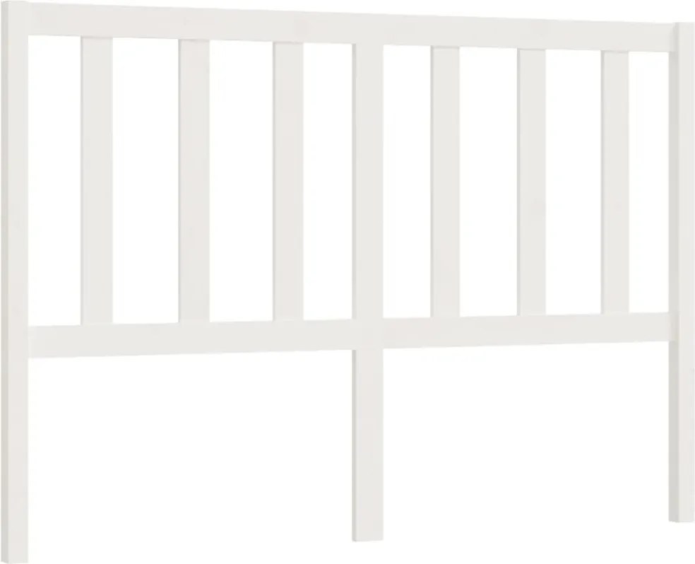 vidaXL Tăblie de pat, alb, 156x4x100 cm, lemn masiv de pin