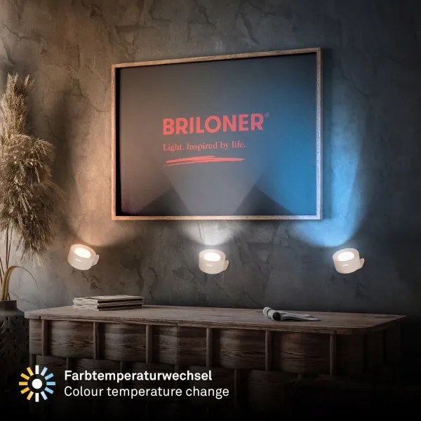 Briloner 3896011 - Lampă de perete LED dimabilă, reîncărcabilă, LED/1,6W/5V, 1500 mAh, bej
