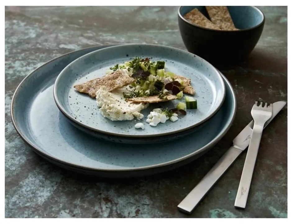 Farfurie gri deschis din gresie ø 27 cm Grey/Light Blue – Bitz