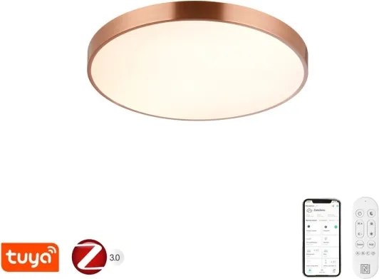 Immax NEO 07322L-LED plafonieră cu reglaj al luminozității NEO LITE SEMPLICI 60W/230V Ø60 cm, finisaj cupru + telecomandă