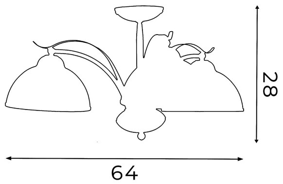 Lustră aplicată KORFU 3xE27/60W/230V