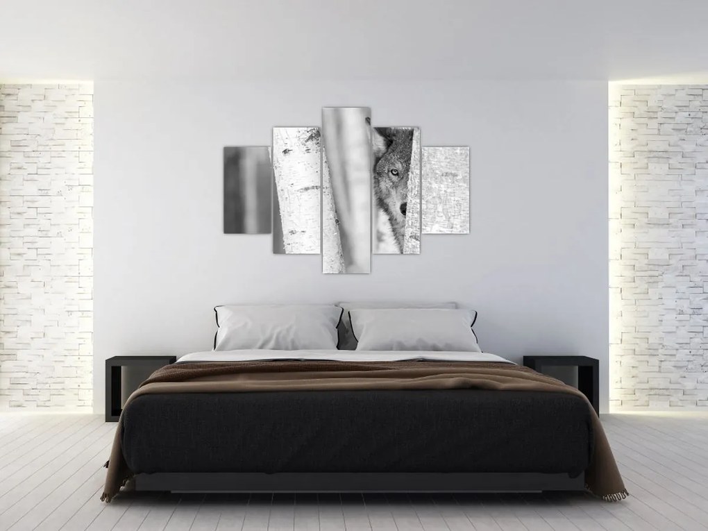 Tablou - Lupul din pădure (150x105 cm)