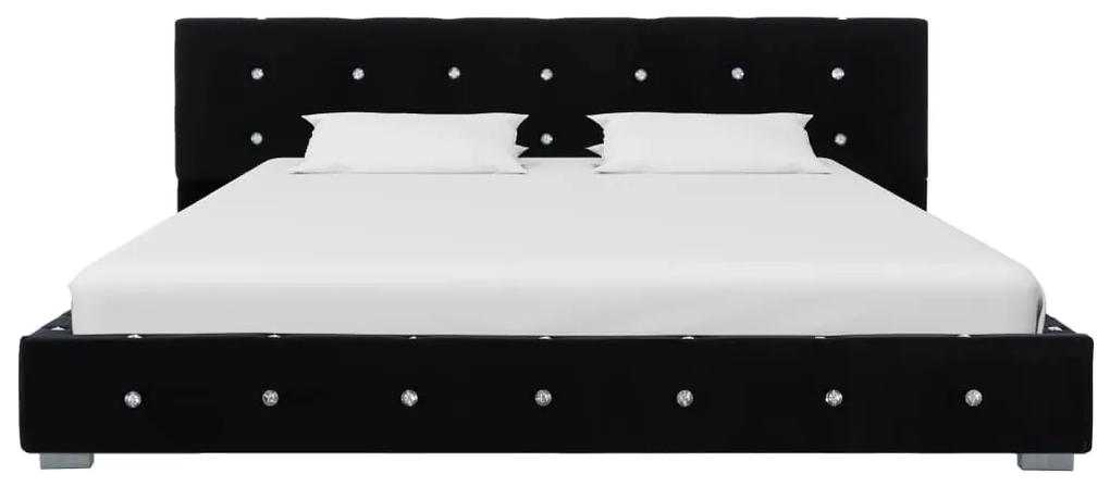 280384 vidaXL Cadru de pat, negru, 140 x 200 cm, catifea