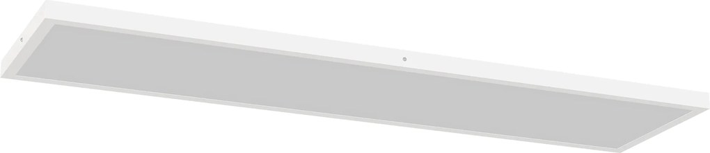 HOMCOM Set de 4 lămpi de tavan cu culoare reglabilă, comutator DIP și de perete 3000K/4000K/6000K 120x30x3,7 cm Alb | Aosom Romania