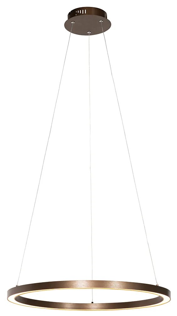 Lampă suspendată bronz 60 cm inclusiv LED cu dimmer pe 3 trepte - Girello