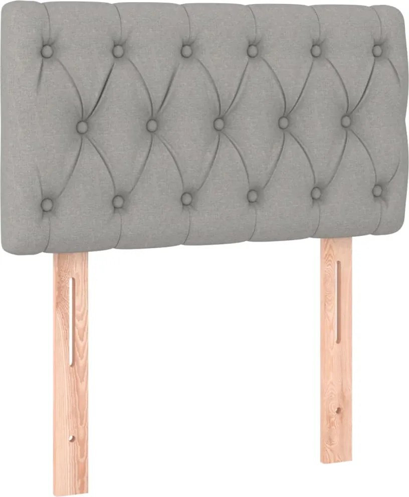 vidaXL Tăblie de pat, gri deschis, 80x7x78/88 cm, textil