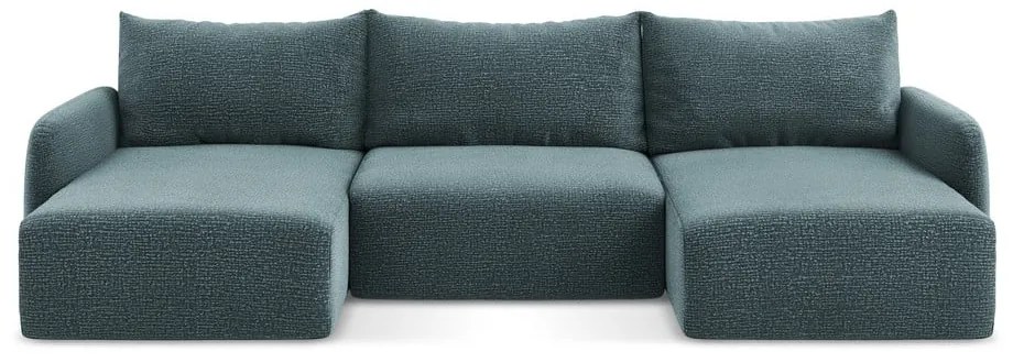 Colțar turcoaz extensibil/cu spațiu de depozitare Kalena – Makamii