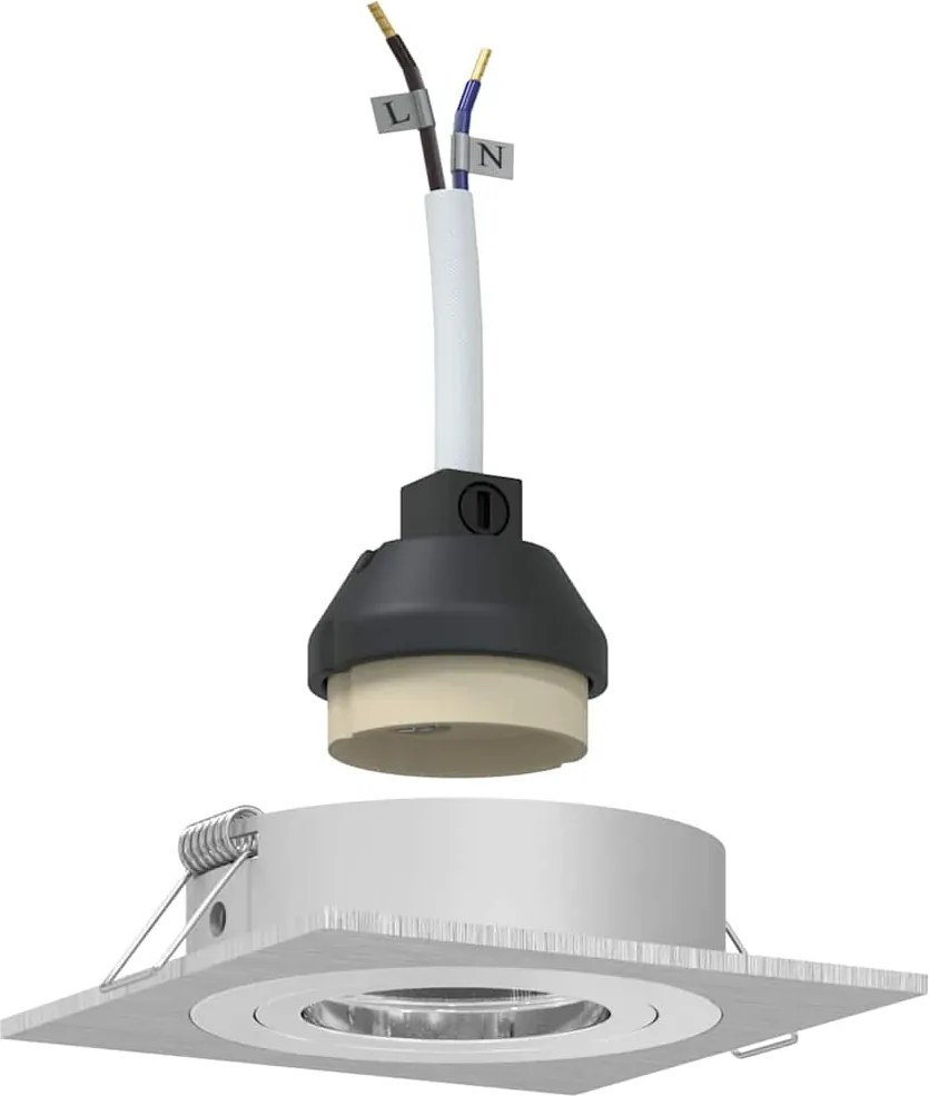 vidaXL Spot 24 pcs Argintiu 9 x 9 x 2 cm Aluminiu