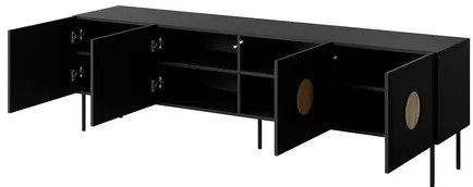 Masă TV Godzes 4D (negru + Stejar craft). Promo -16%. 1122226