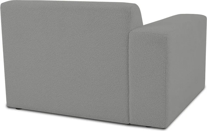 Modul pentru canapea gri cu tapițerie din stofă bouclé (cu colț pe partea stângă ) Roxy – Scandic