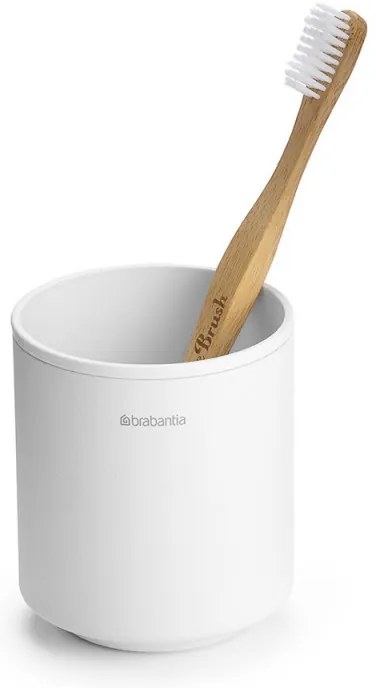 Suport periute de dinti Brabantia MindSet 1005685, Curatare usoara, Acoperire minerala, Alb