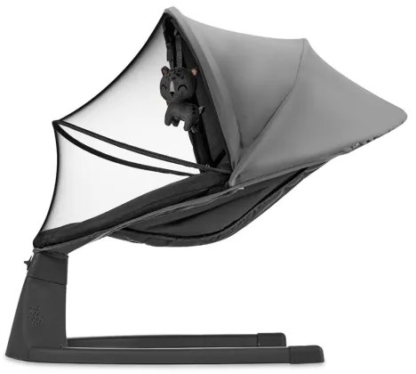 KINDERKRAFT LUMI 2în1 leagăn copii cu melodie, 4xAAA, gri închis