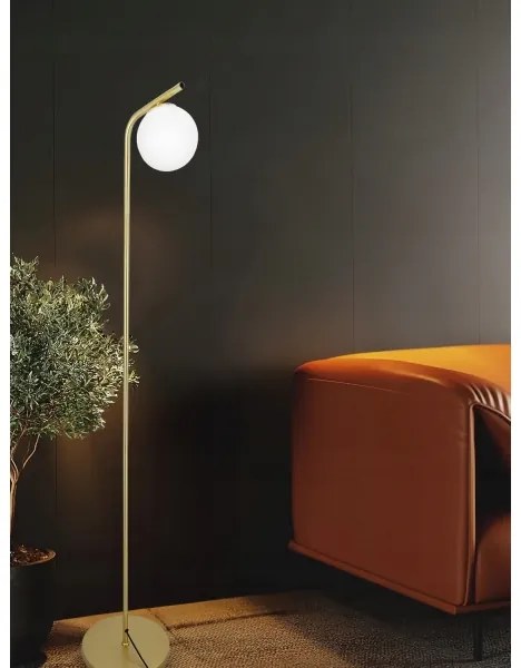 Lampă de podea 1xG9/40W/230V auriu/alb