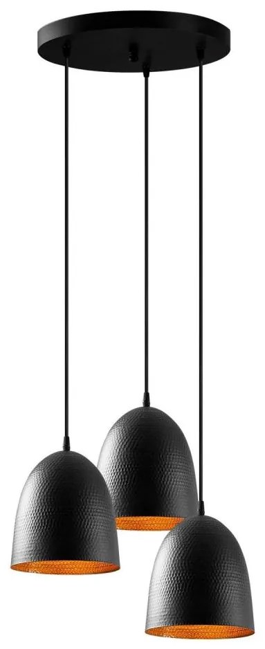 Lustră TATTOO cu cablu, 3xE27/40W/230V, neagră