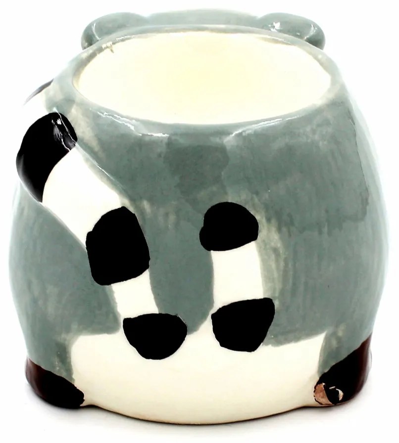 Suport ou din ceramică lemur gri
