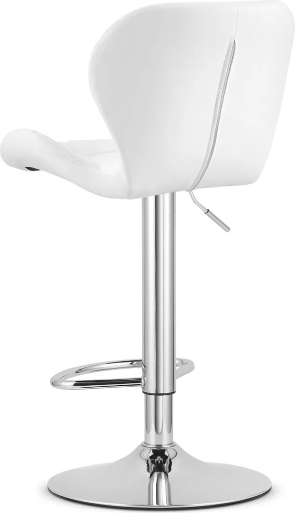 OFERTA Scaun de bar din piele ecologica WEST, alb, calitate II