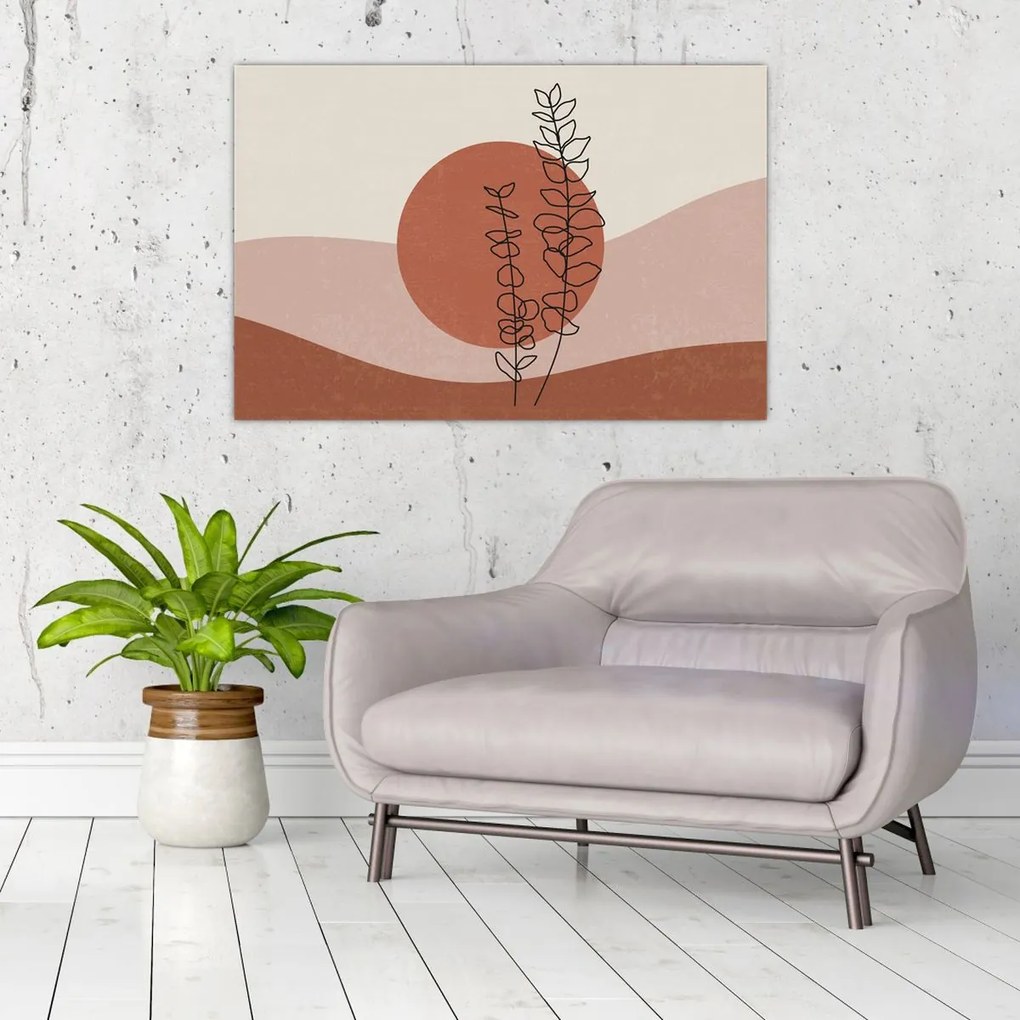 Tablou - Boho frunze N⁰1 (90x60 cm)