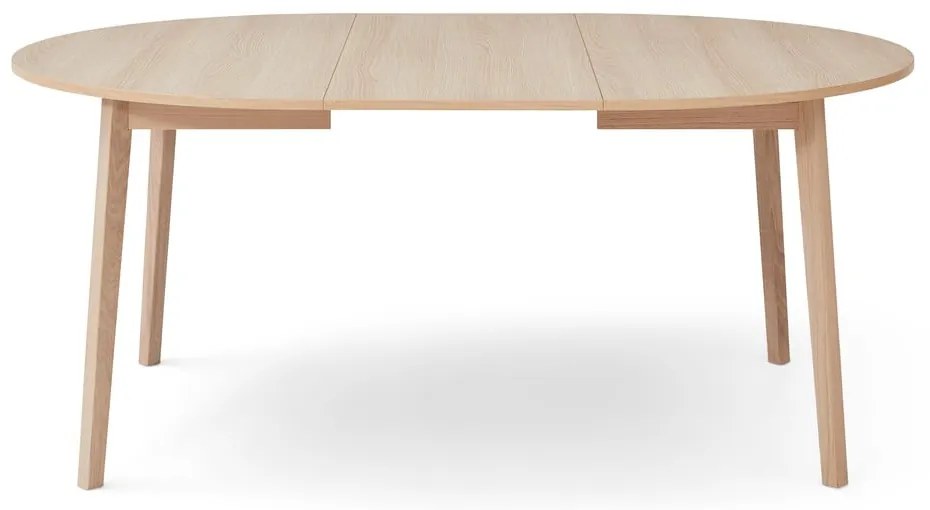 Masă de dining rotundă extensibilă cu aspect de lemn de stejar cu blat suplimentar ø 130 cm Single – Hammel Furniture