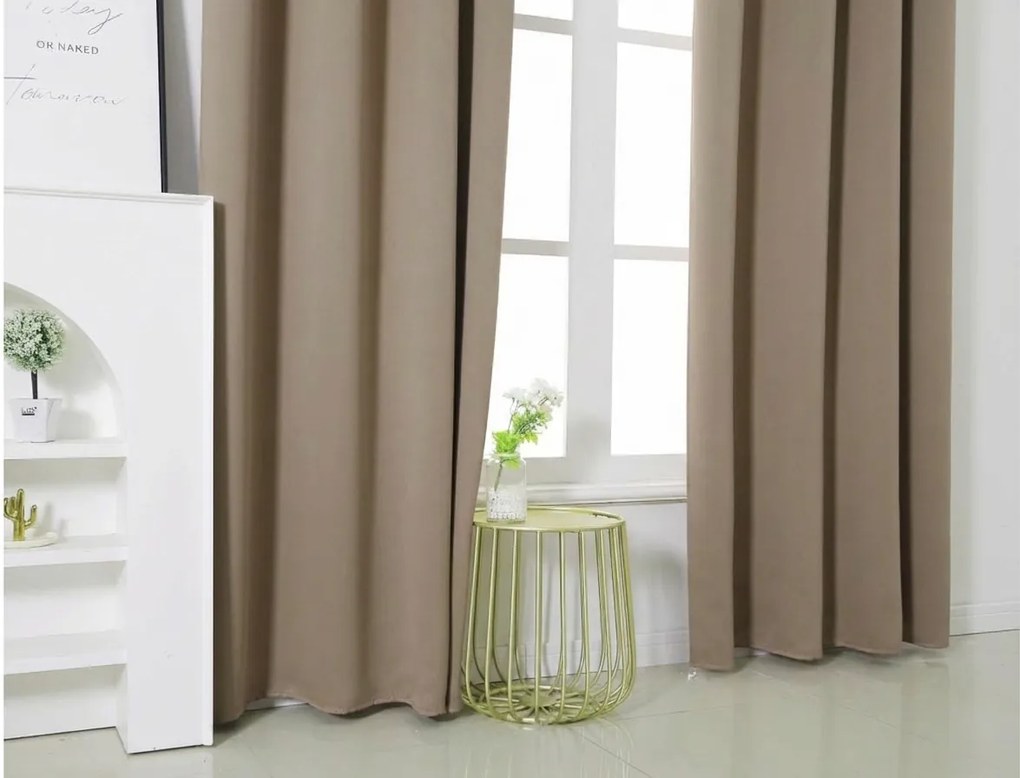 Draperie bej OXFORD 140x250 cm Agatat: Inele metalice