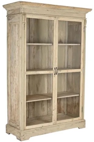 Vitrina, natur, din lemn reciclat, Pastel